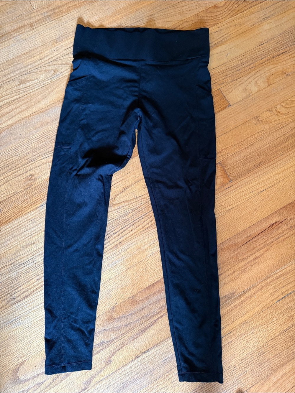 Lou & Grey Black Kids Leggings — High-Rise Stretch
